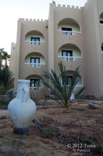 ... pohled na hotel Tuareg v Douz