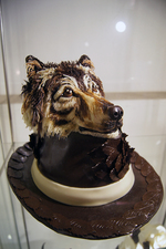 Jeden z mnoha čokoládových exponátů v Muzeu čokolády a marcipánu